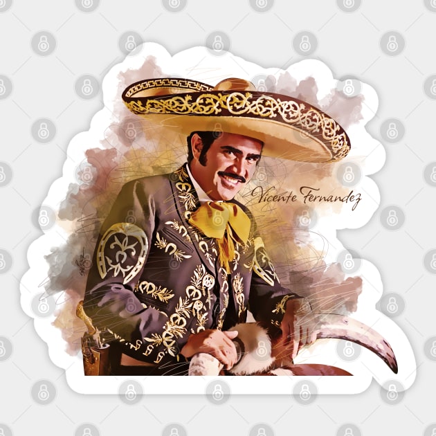 Vicente Fernandez Art Sticker by Sauher